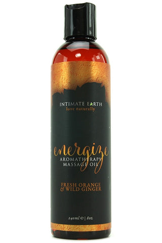 Energize Orange & Wild Ginger Massage Oil in 8oz/240ml