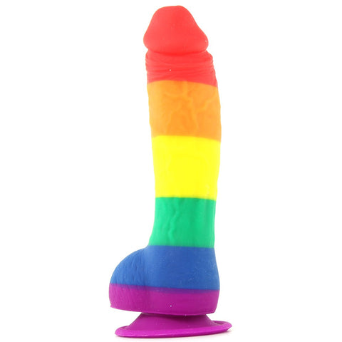 Colours Pride Edition 6 Inch Silicone Dildo in Rainbow