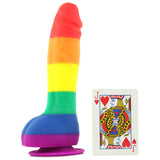 Colours Pride Edition 6 Inch Silicone Dildo in Rainbow