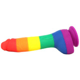 Colours Pride Edition 8 Inch Silicone Dildo in Rainbow