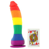 Colours Pride Edition 8 Inch Silicone Dildo in Rainbow