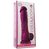 ColourSoft 8" Silicone Dildo in Purple