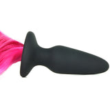 Unicorn Tails Silicone Butt Plug in Black/Pink