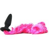 Unicorn Tails Silicone Butt Plug in Black/Pink