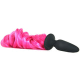 Unicorn Tails Silicone Butt Plug in Black/Pink