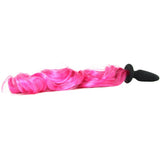 Unicorn Tails Silicone Butt Plug in Black/Pink