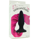 Unicorn Tails Silicone Butt Plug in Black/Pink