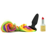 Unicorn Tails Silicone Butt Plug in Rainbow