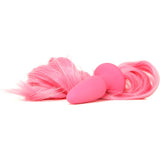 Unicorn Tails Silicone Butt Plug in Pastel Pink