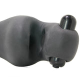 Ball Tugging Vibrating Stroker in Black