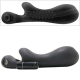 Ball Tugging Vibrating Stroker in Black