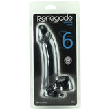 Renegade 6 Inch Smooth Dildo in Black