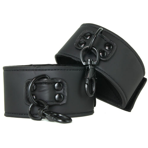 Renegade Vinyl Wrist Cuffs in Black