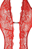 Scarlet Lace Drop-V Teddy in OS