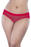 Backless Red Fishnet Hipster Panty in 3X/4X