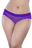 Backless Purple Fishnet Hipster Panty in 3X/4X