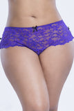 Purple Crotchless Panty with Keyhole Back in 1X/2X