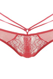 Strappy Coral Lace Bra and Panty in S