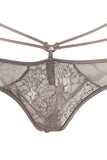 Strappy Mauve Lace Bra and Panty in XL