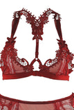 Cardinal Red Venise Lace Bralette in S