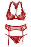 Cardinal Red Venise Lace Bralette in S