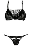 Show Girl Bralette, Panty & Eyemask Set in OS