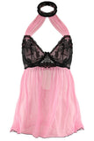 Soft Pink Empire Babydoll and G-String in L/XL