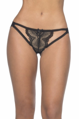 Black Lace Corset Panty in L/XL