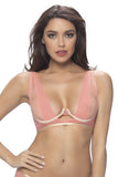 Fresh Peach Wavy Mesh Bra in M