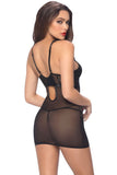 Lights Out Black Geo Net Babydoll in XL