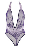 Grape Plunging Applique Teddy in S