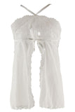 Daisi White Fly Away Babydoll & Panty in L/XL