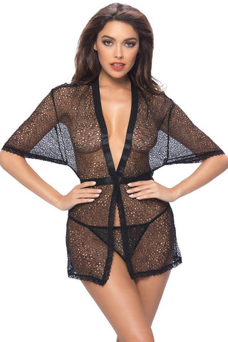 Aubriana Black Pothole Robe in S/M