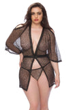 Aubriana Black Pothole Robe in 1X/2X