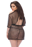 Aubriana Black Pothole Robe in 1X/2X