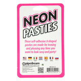 Neon Vinyl 'X' Pasties in Pink