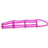 Neon Silicone Cage & Love Ring Set in Purple