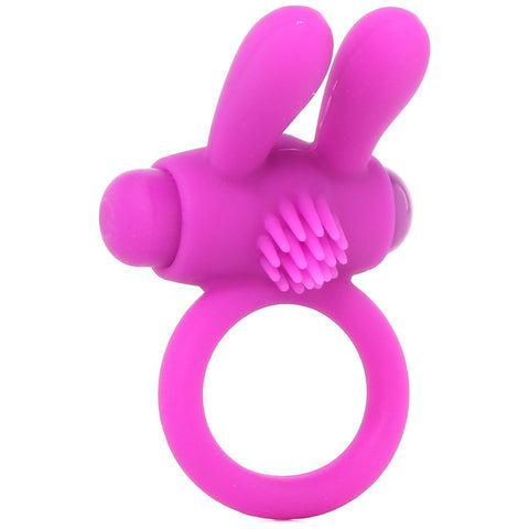 Neon Rabbit Vibrating Cock Ring in Purple