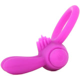 Neon Rabbit Vibrating Cock Ring in Purple