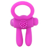 Neon Rabbit Vibrating Cock Ring in Purple