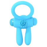 Neon Rabbit Vibrating Cock Ring in Blue