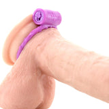 Neon Vibrating Cock Ring in Purple