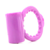 Neon Vibrating Cock Ring in Purple