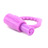 Neon Vibrating Cock Ring in Purple