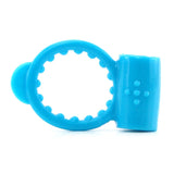 Neon Vibrating Cock Ring in Blue