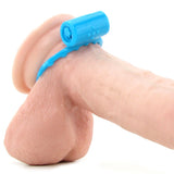 Neon Vibrating Cock Ring in Blue