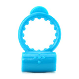 Neon Vibrating Cock Ring in Blue