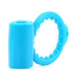 Neon Vibrating Cock Ring in Blue