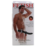 Fetish Fantasy 8" Vibrating Hollow Strap-On in Black