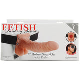 Fetish Fantasy 7" Hollow Strap-On with Balls in Flesh